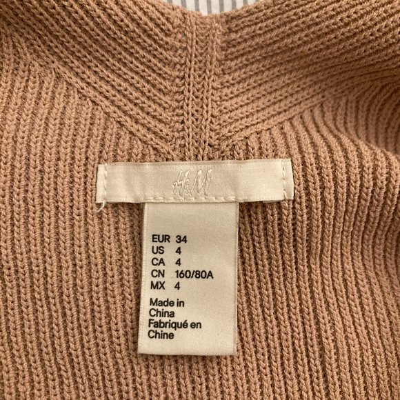 HM nude/tan tank top sz 4 - Picture 2 of 2